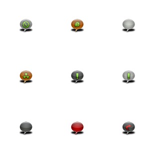 22 e107-Bubbles icon sets preview