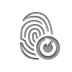 reload, fingerprint icon