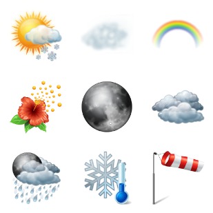 land Weather icon sets preview