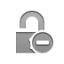 lock, open, delete icon