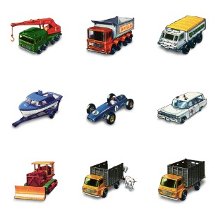 1960 Matchbox Cars icon sets preview