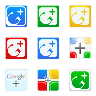 Google Plus icon sets preview