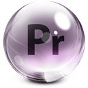 Adobe, Glass, Premiere icon