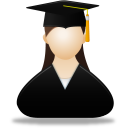 female, graduate icon