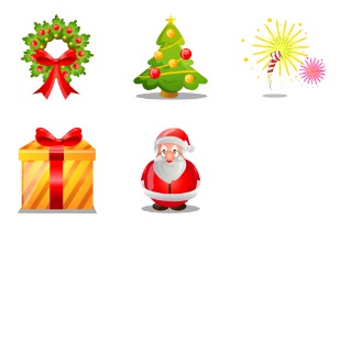 Merry Christmas icon sets preview