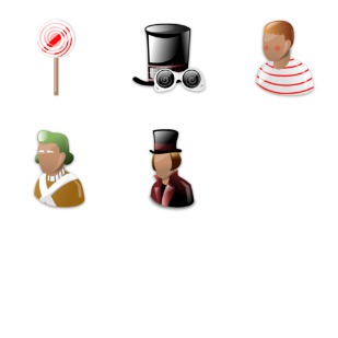 Charlie Chocolate Factory icon sets preview