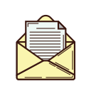 set, note, letter, message, business, mail, line icon