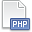 php, page, white icon