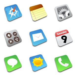 Comic iPhone icon sets preview