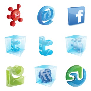 Social Snow icon sets preview