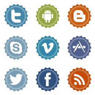 Vintage Social icon sets preview