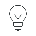 electric, light bulb, new idea, idea, good, check, bulb icon