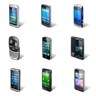 Mobile Phone icon sets preview