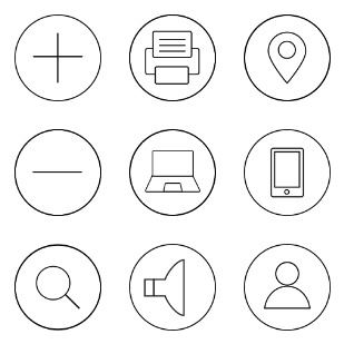 Round Black icon sets preview