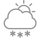 snowflakes, cloud, sun icon