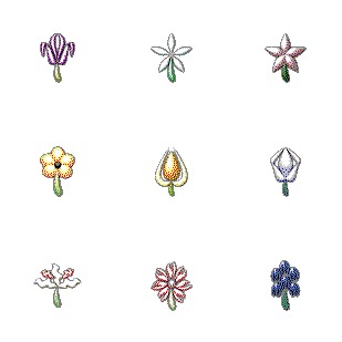 Flower icon sets preview