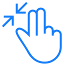 resize, in, two, fingers icon
