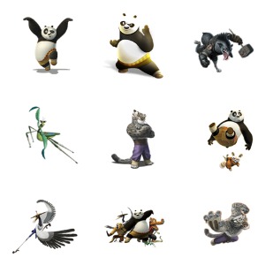 Kung Fu Panda icon sets preview