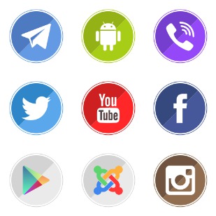 Social Media icon sets preview