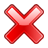 no, delete, cancel, close, reject, remove, exit, x icon