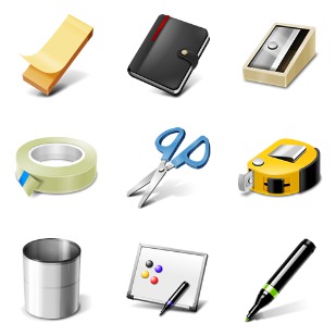 Office Supplies icon sets preview