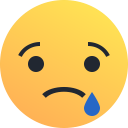 emot, tear, emoji, reaction, sad icon