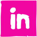 media, social, pen, linkedin, ink icon