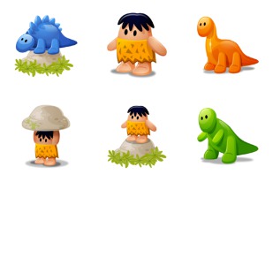 Dino icon sets preview