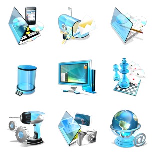 Blue Crystal icon sets preview