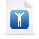 file, document, paper, blue icon