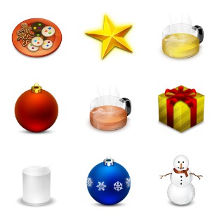 The Real Christmas icon sets preview