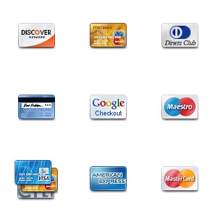 Pixel Perfect Credit Cards icon sets preview