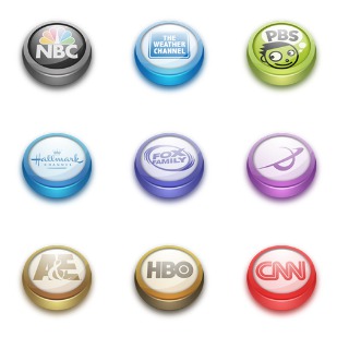 TV Buttons icon sets preview