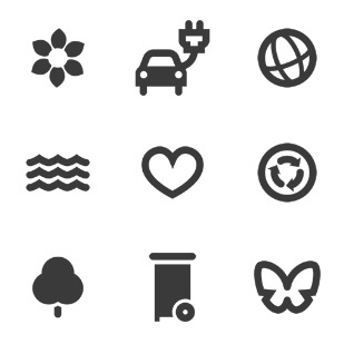 Simple Green icon sets preview
