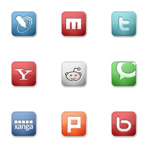 Elegant Social Media icon sets preview