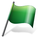 Flag, Green icon