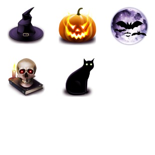 Halloween Linux icon sets preview