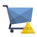 shoping, cart, pyramid icon