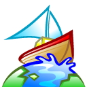 browser,boat,earth icon