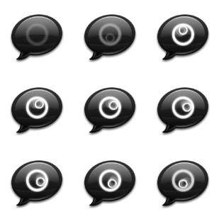 Darkness Adium dock icon sets preview