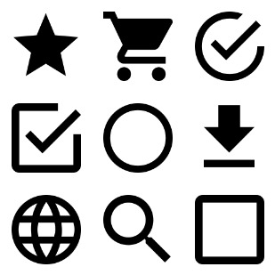 Material Core icon sets preview