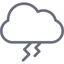 cloud, thunder, weather, sky icon