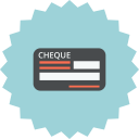 check, payment methode, blank, cheque, payment, bill icon