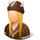 female, viking icon