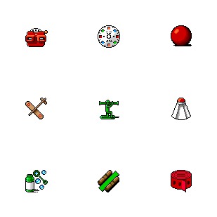 Toys icon sets preview