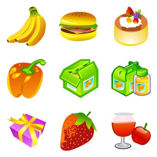 Food icon sets preview