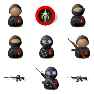 Elite Soldiers icon sets preview