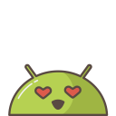 android, robot, mobile, emoji, mood, lovely, love icon