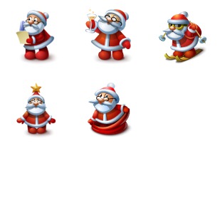Santa icon sets preview