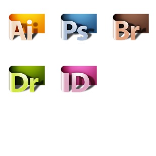 Adobe CS 5 Fold icon sets preview